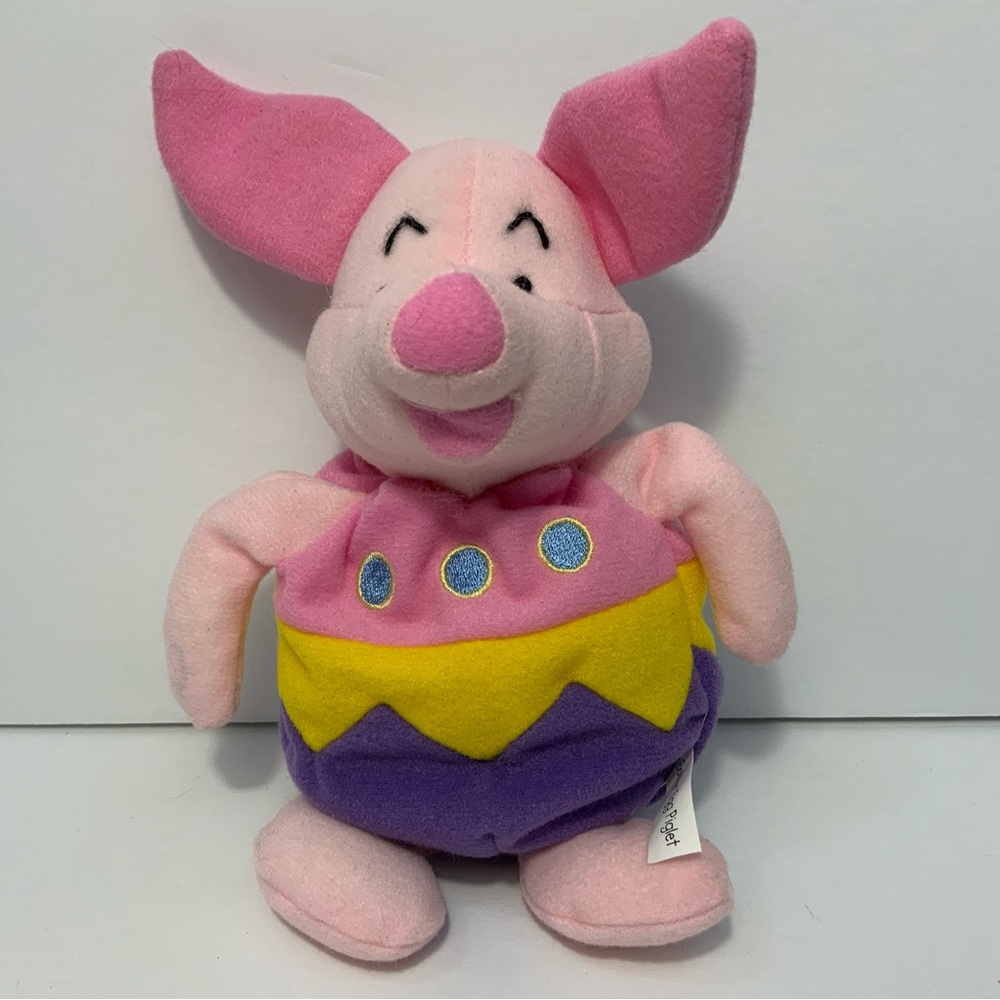 Disney Store Winnie the Pooh Easter Egg Outfit Piglet 8” Mini Bean Bag Plush Toy - Picture 4 of 7